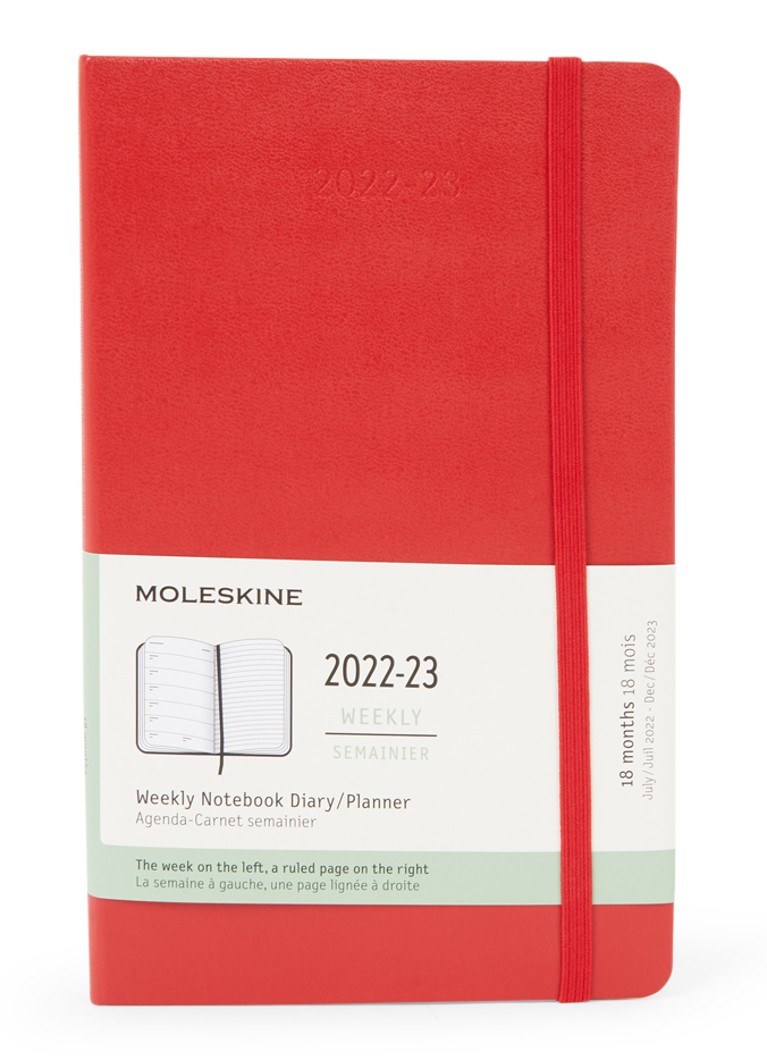 Moleskine Weekly Notebook agenda 20222023 • Rood • de Bijenkorf