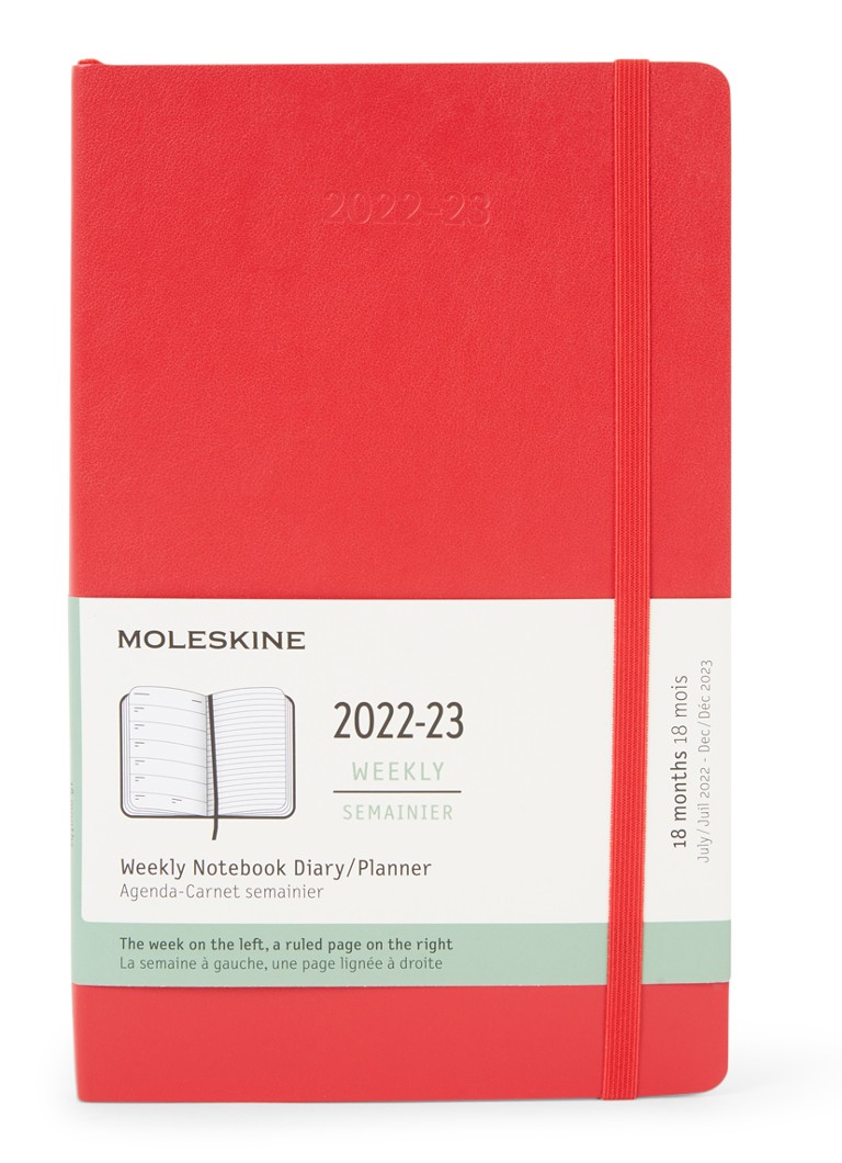 Moleskine Weekly Notebook agenda 20222023 • Rood • de Bijenkorf