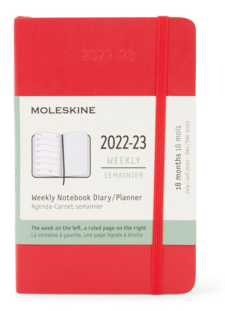 Moleskine Weekly Notebook agenda 20222023 • Rood • de Bijenkorf