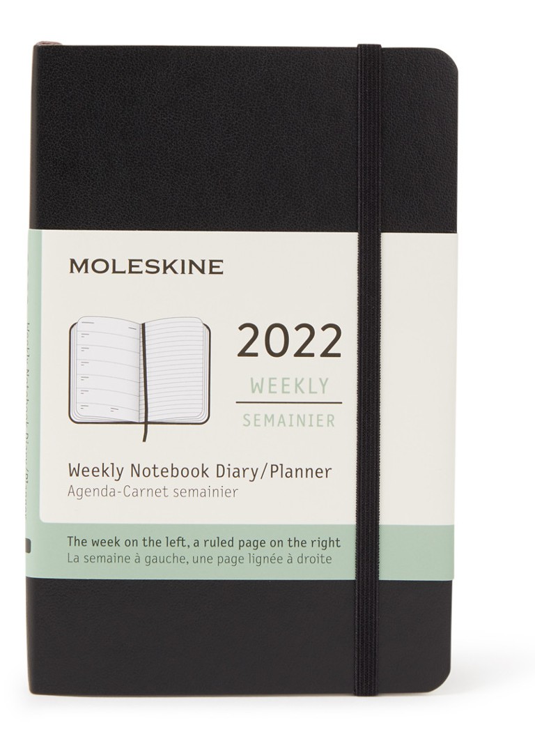 Moleskine Weekly Notebook agenda 2022 • Zwart • de Bijenkorf