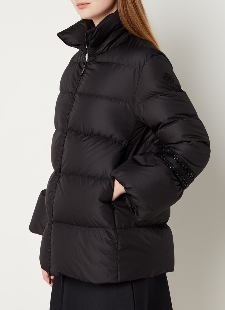 Moncler - Barroude puffer jas met donsvulling en studs - Zwart