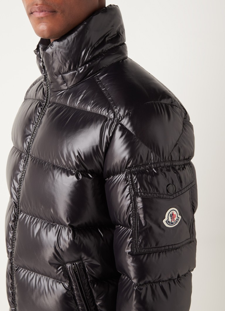 Moncler Maya puffer jack met en afneembare capuchon • Zwart • de Bijenkorf