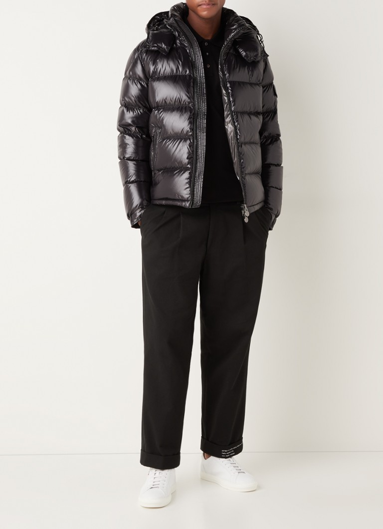 Moncler Maya puffer jack met en afneembare capuchon • Zwart • de Bijenkorf