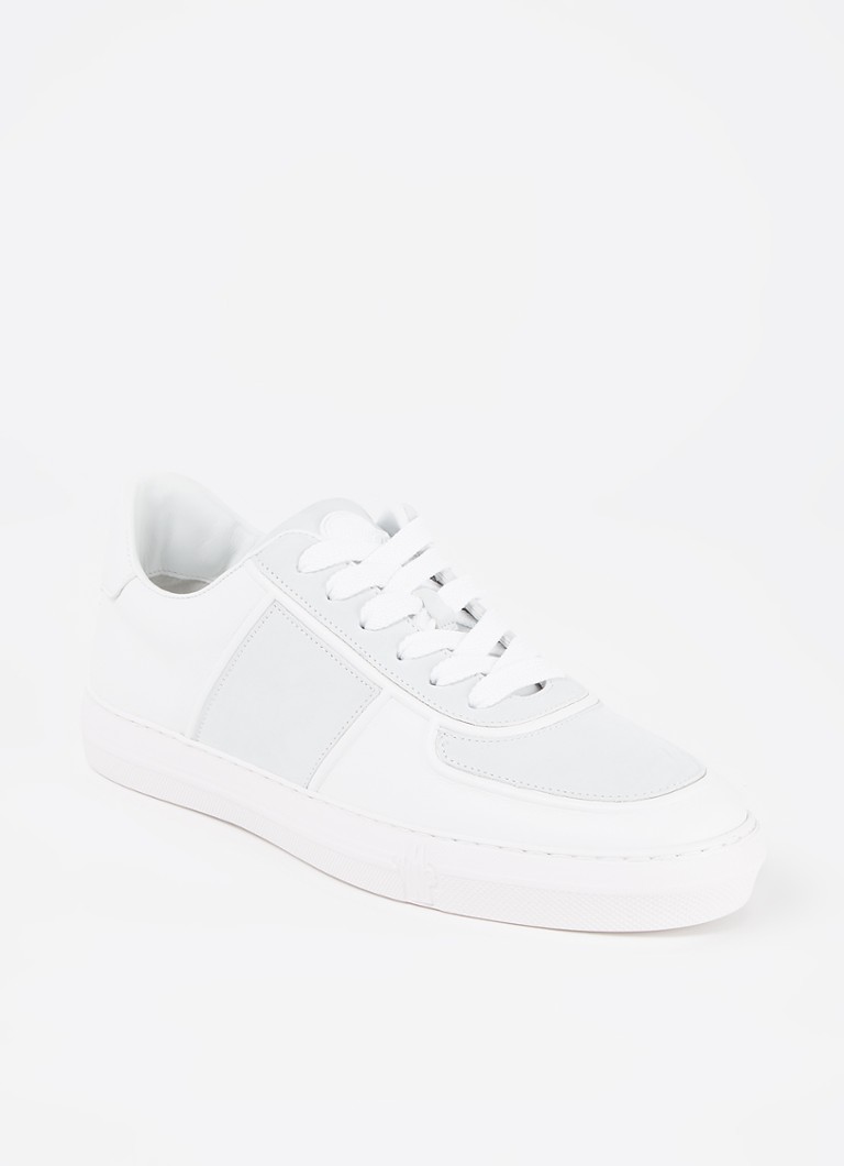 Moncler - Neue York sneaker van leer met nubuck details - Wit