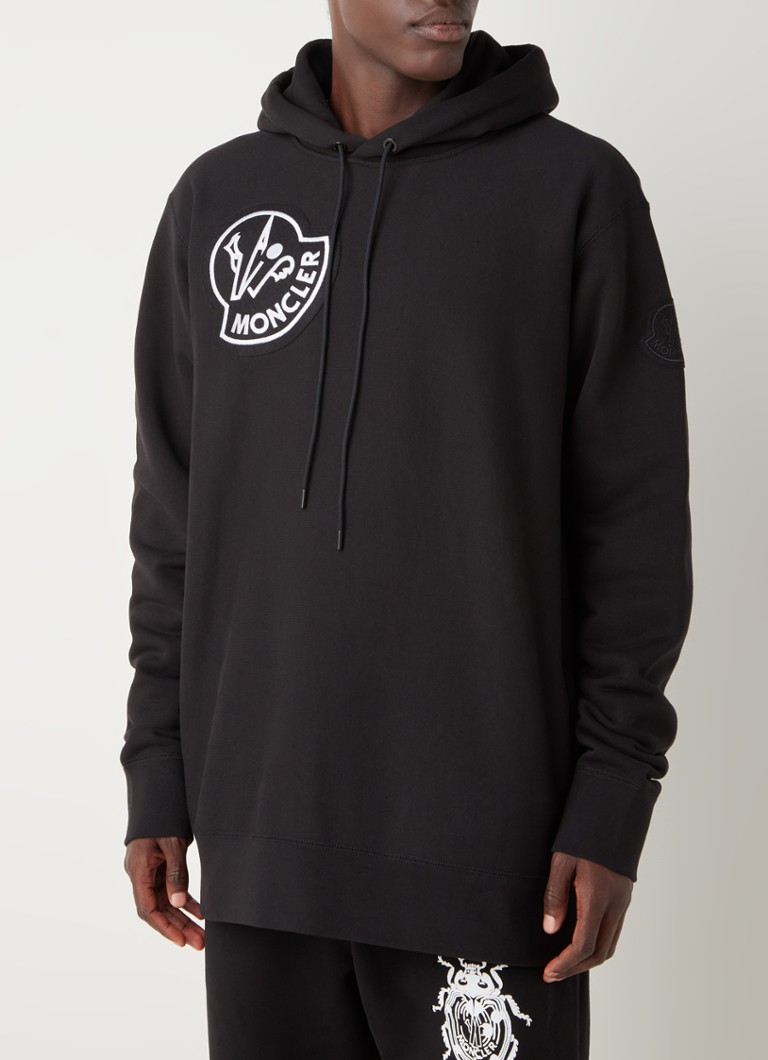 Moncler - Oversized hoodie met logo - Zwart
