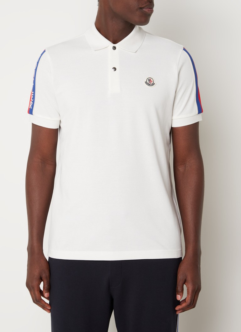 helikopter herhaling Fruit groente Moncler Slim fit polo van piqué katoen met logo • Wit • de Bijenkorf