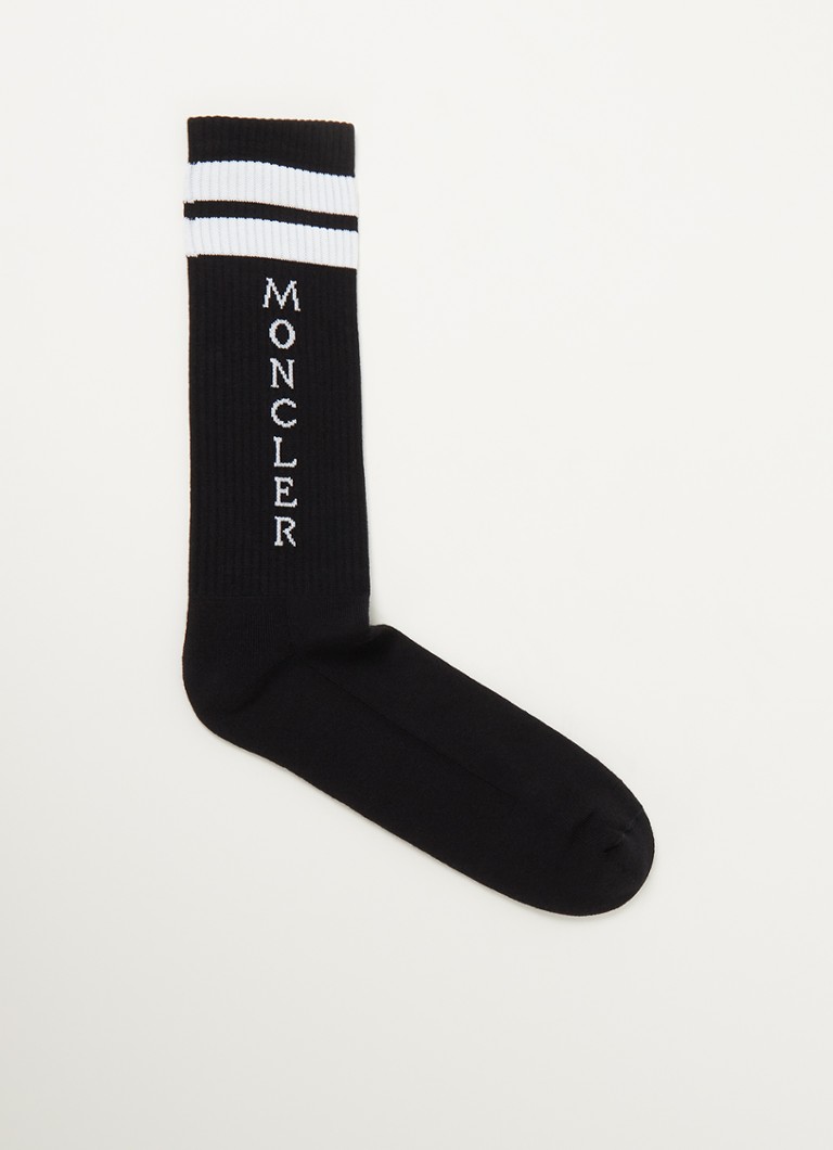 Moncler - Sokken met logo en streepdetail - Zwart
