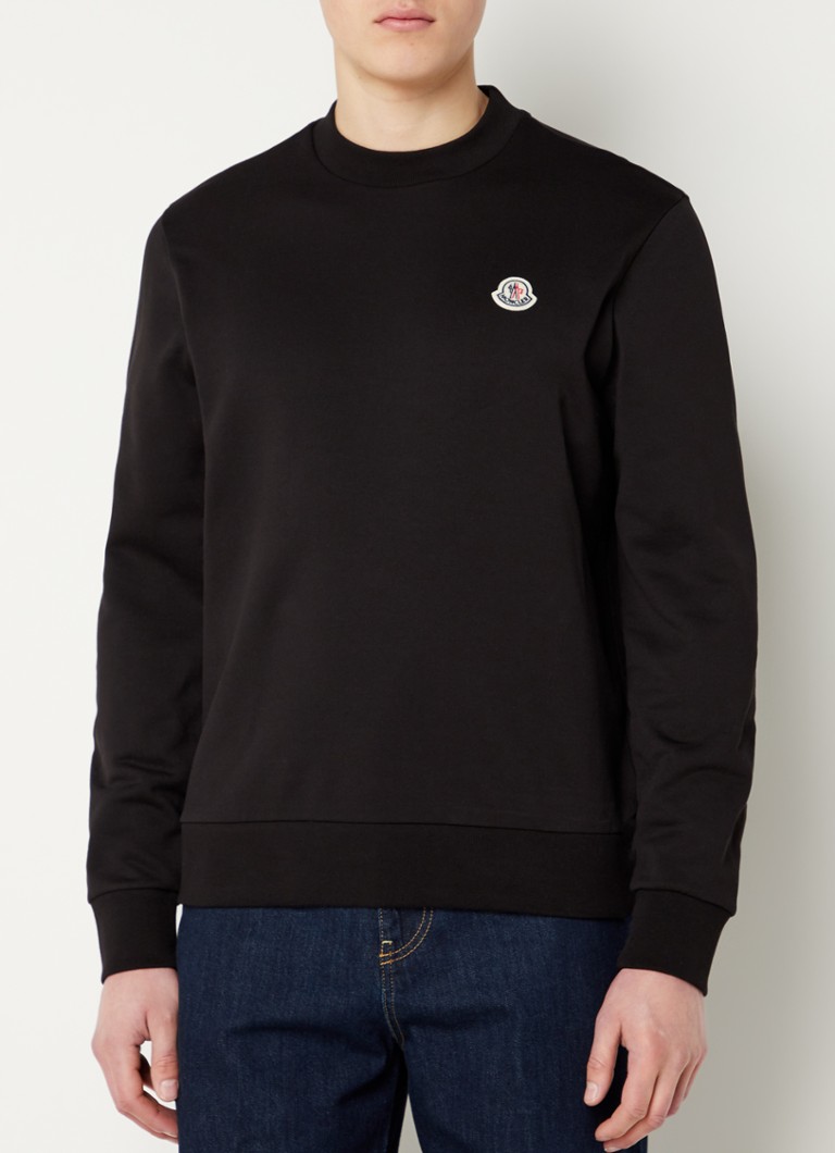 Ver weg Onaangeroerd Fabriek Moncler Sweater met logo • Zwart • de Bijenkorf