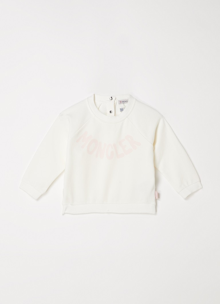 Moncler - Sweater met logoprint - Gebroken wit