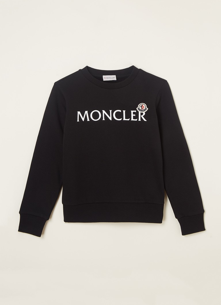 Moncler - Sweater met logoprint  - Zwart