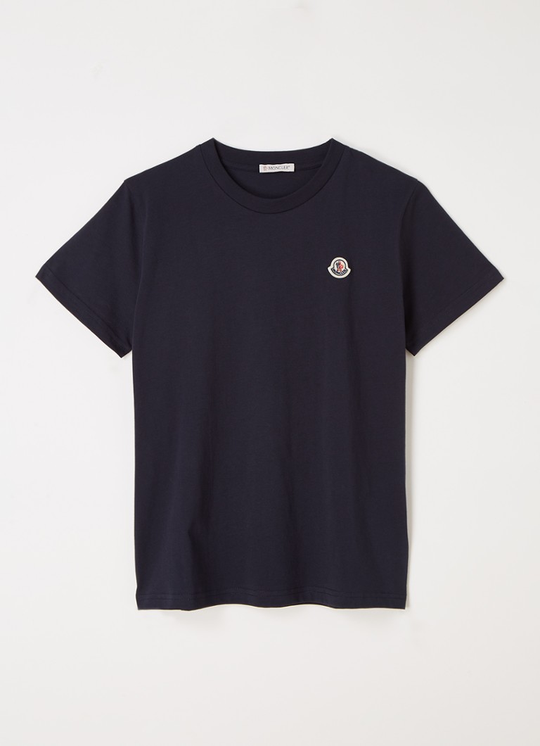 Moncler - T-shirt met logo - Donkerblauw