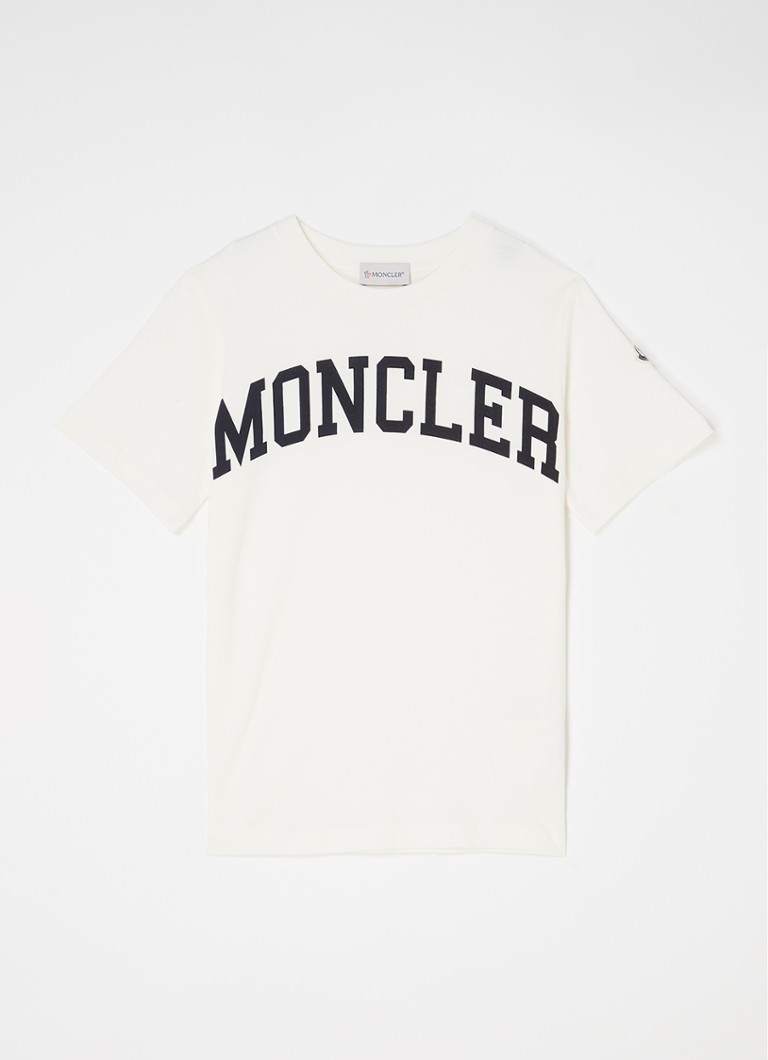 Moncler - T-shirt met logoprint - Wit