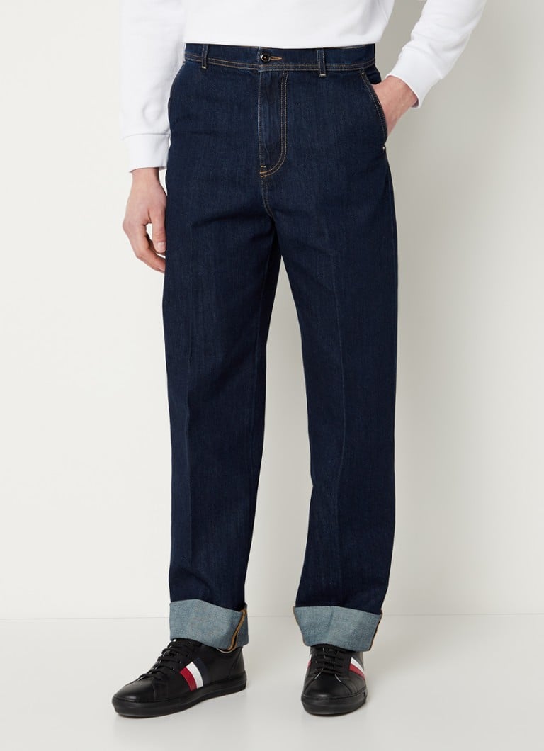Moncler - Wide leg jeans met donkere wassing  - Indigo