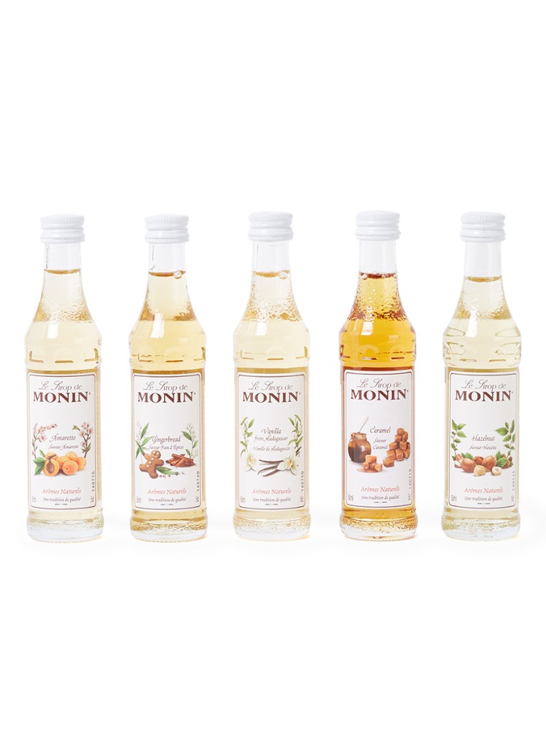 Monin - Mini koffie siropen 5 cl set van 5  - Wit