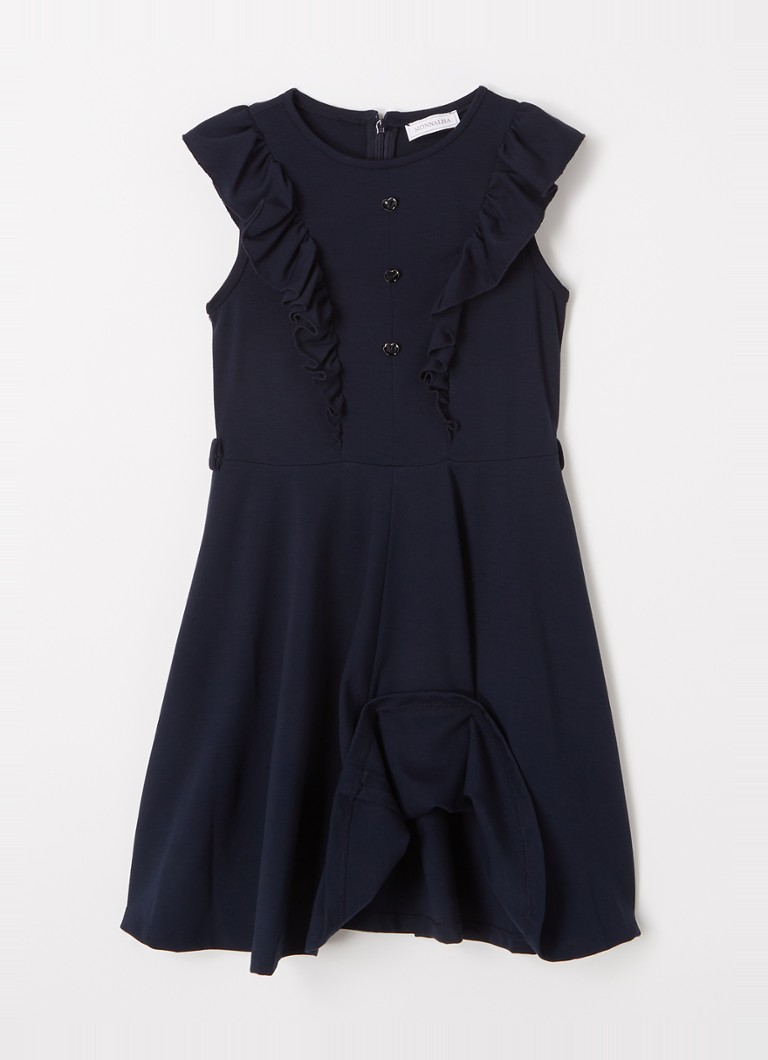 Monnalisa Midi jurk met volant • Blauw • de Bijenkorf