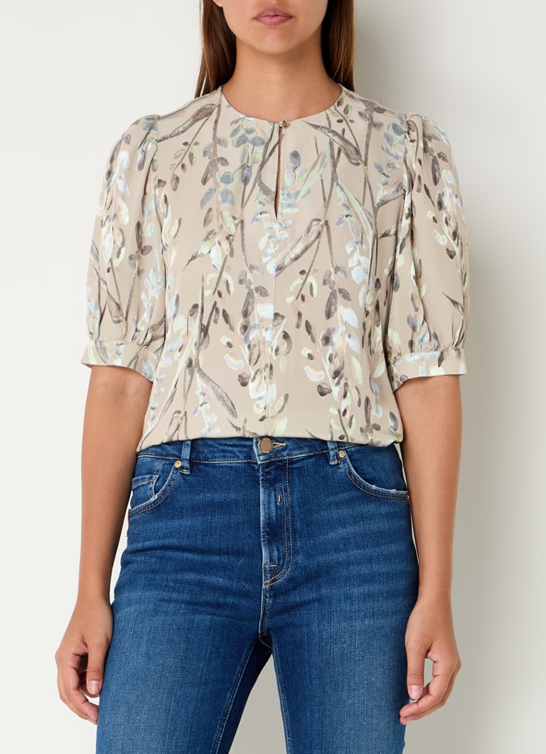 Mos Mosh - Awi tuniek met print - Donkerbeige