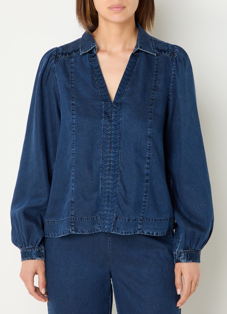 Mos Mosh - MMFozi tuniek van chambray - Donkerblauw