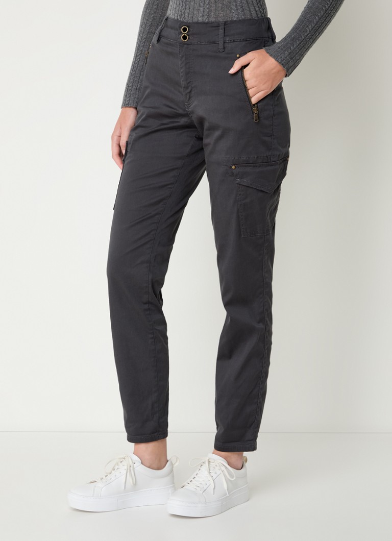 Mos Mosh MMGilles high waist slim fit cargobroek in lyocellblend