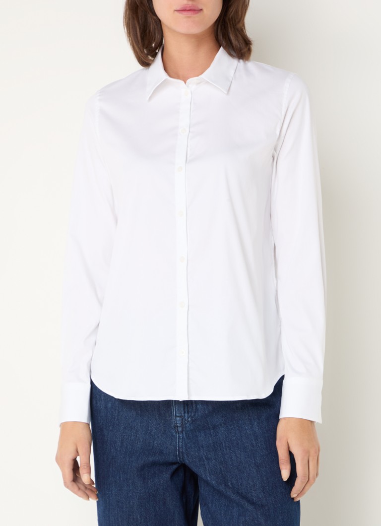 Mos Mosh - MMMartina blouse met stretch - Wit