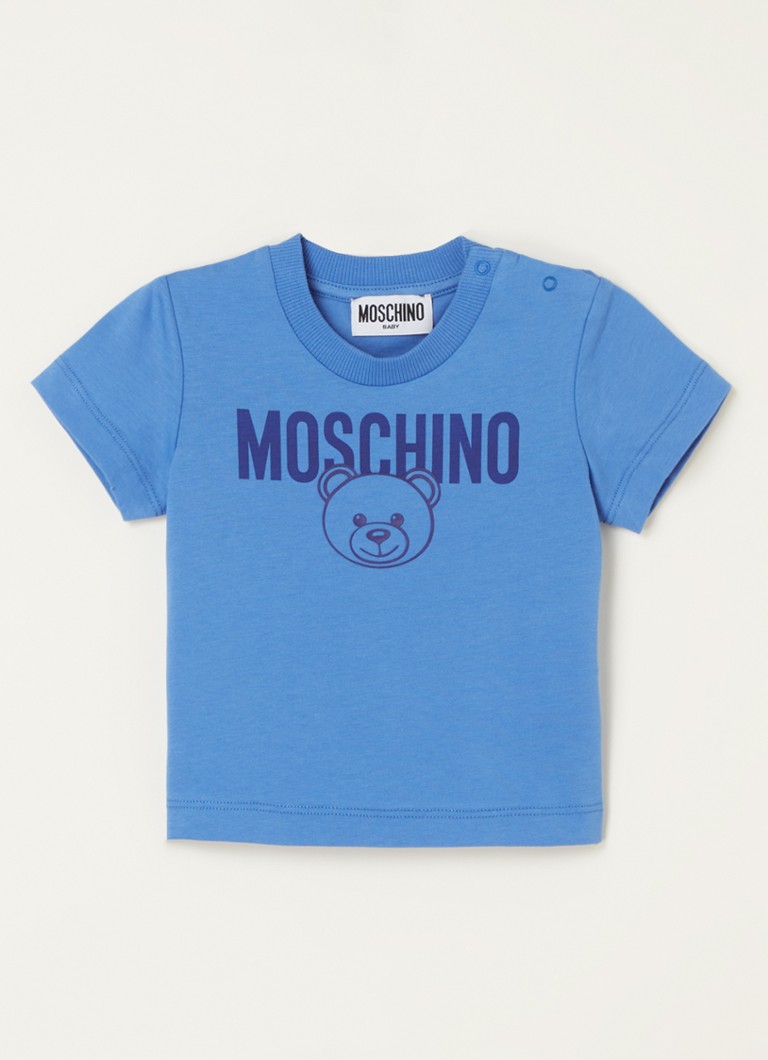 Moschino - T-shirt met logoprint  - Blauw