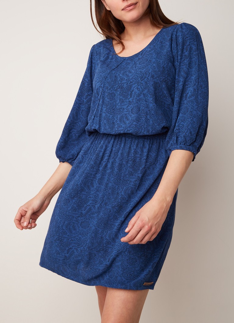Moscow Midi Jurk Met Bloemendessin En Elastische Tailleband