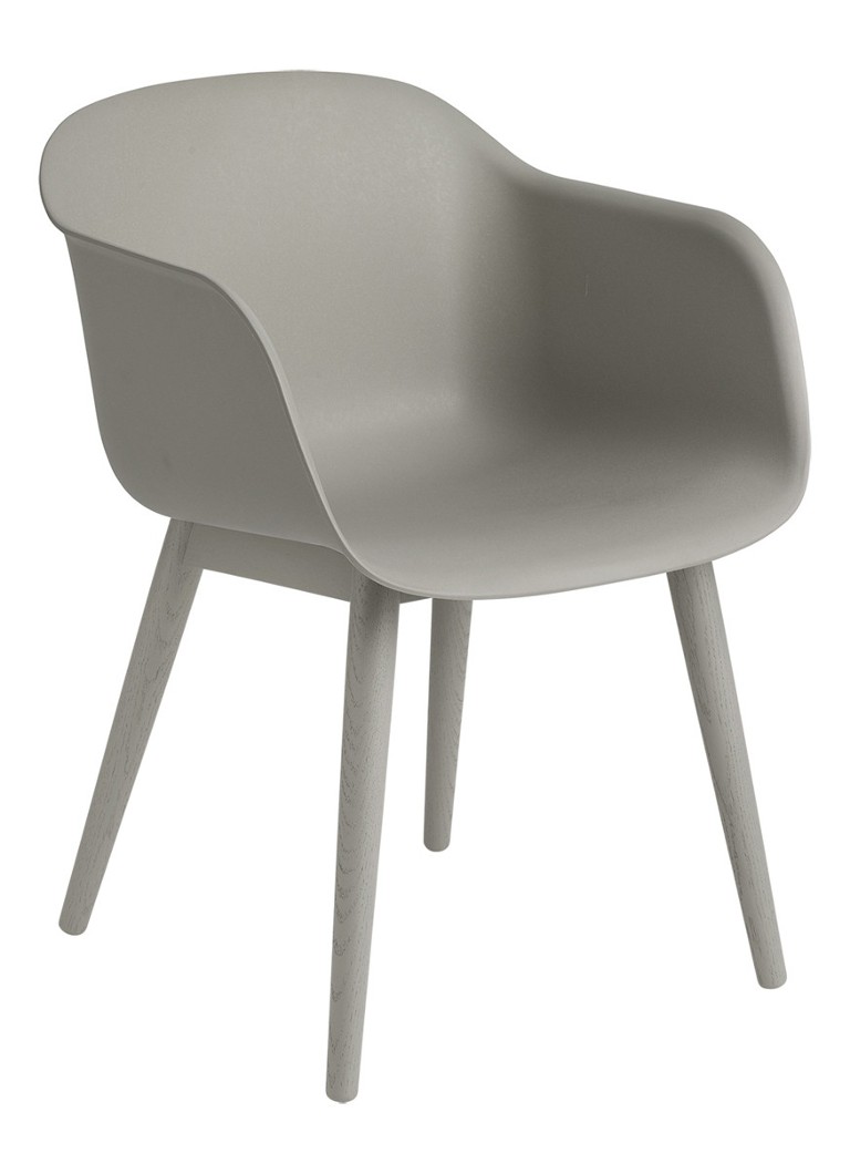 Muuto Fiber Wood stoel • Grijs • de Bijenkorf