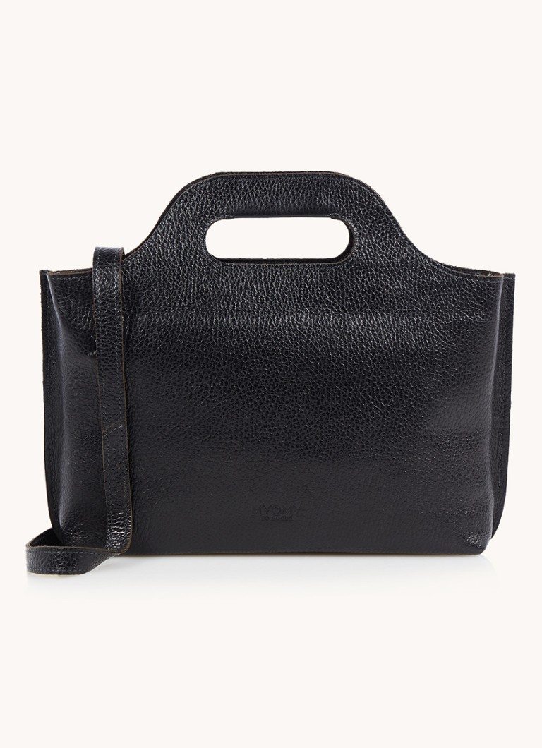 MYOMY My Carry Bag Mini handtas van leer • Zwart • Bijenkorf