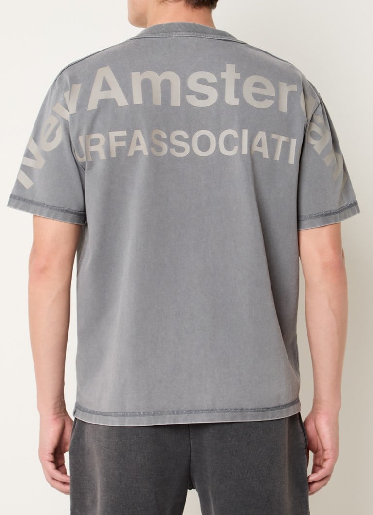 New Amsterdam Surf Association - T-shirt met backprint - Grijs
