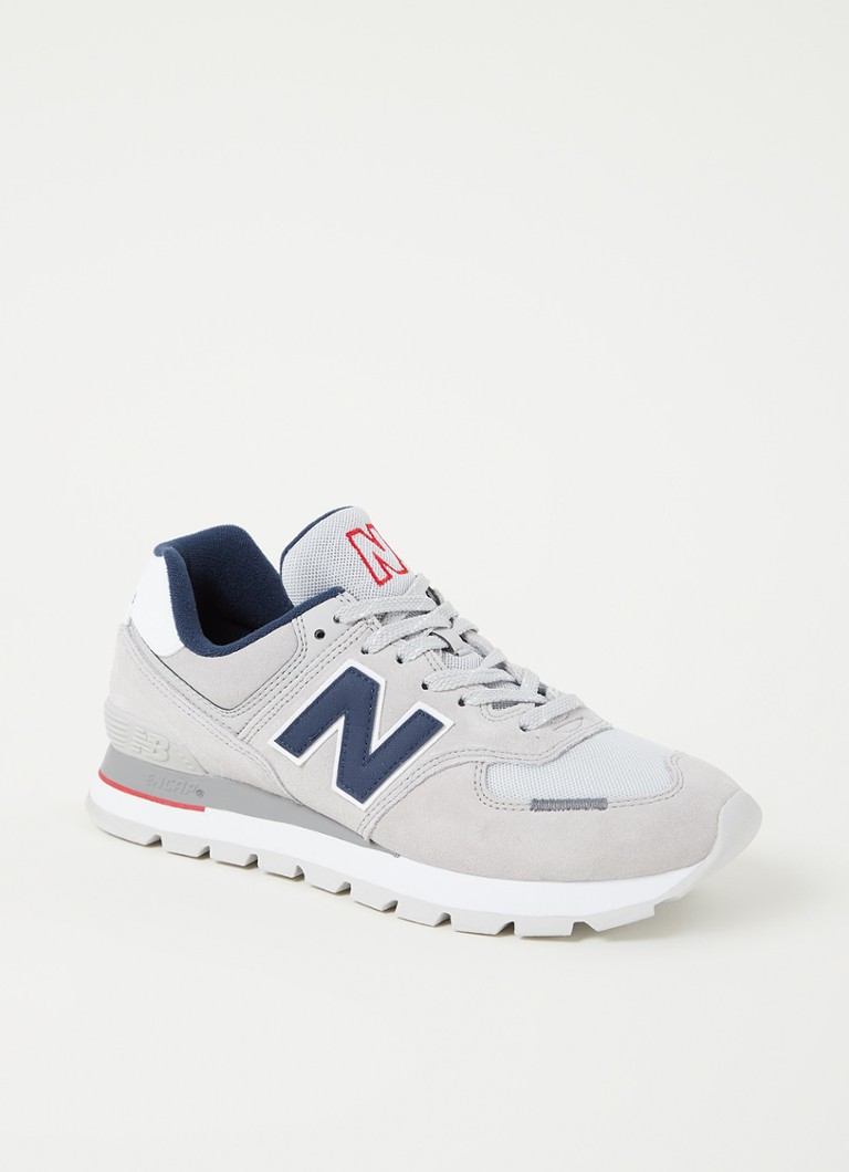 New Balance 574 Rugged sneaker met suÃ¨de details â¢ Lichtgrijs â¢ de Bijenkorf