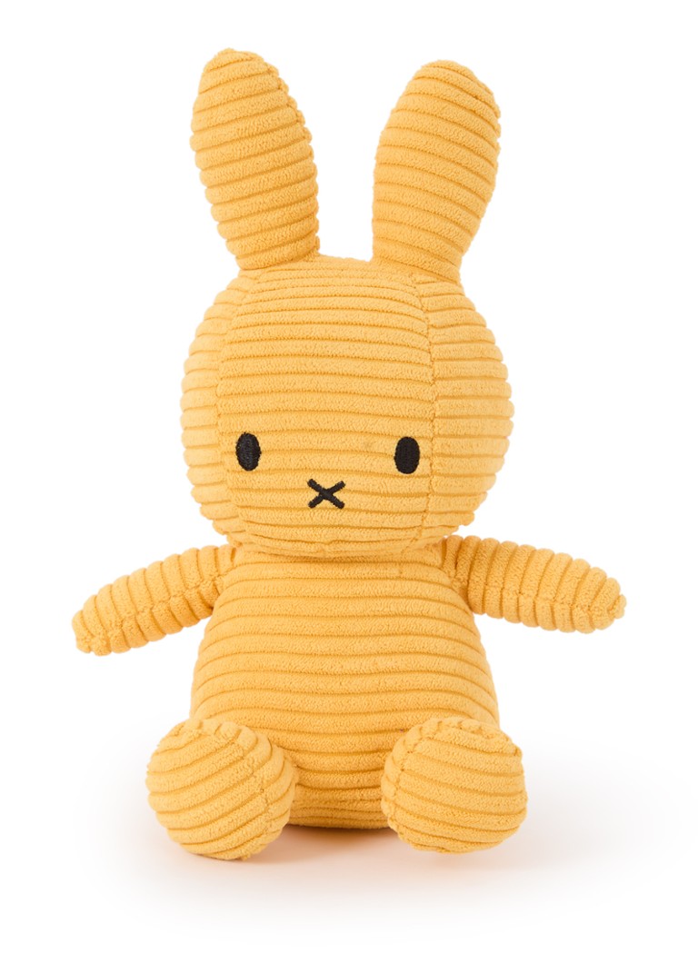 Nijntje - Miffy knuffel van corduroy 23 cm - Geel