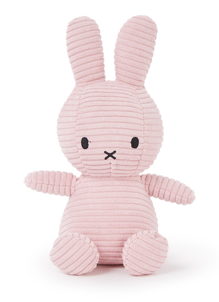 Nijntje - Miffy knuffel van corduroy - Lichtroze