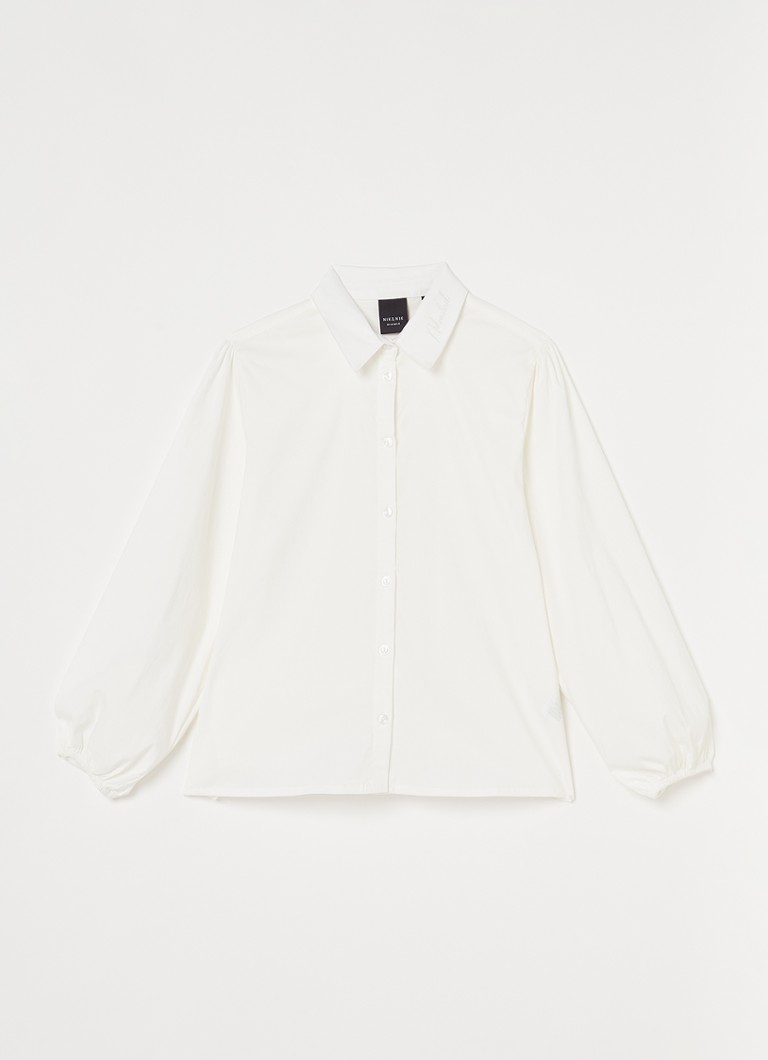 NIK&NIK - May blouse met pofmouwen - Gebroken wit