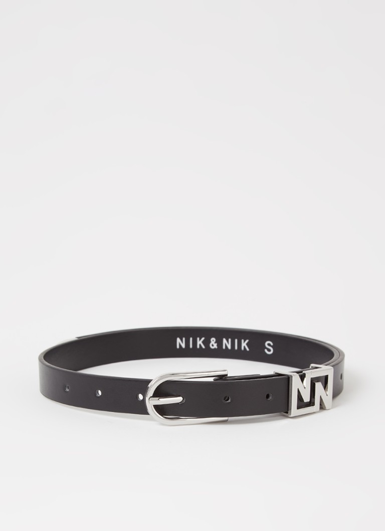 NIK&NIK - Mira riem met logo - Zwart