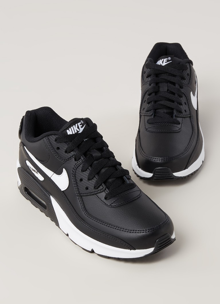 tellen Schuldig Profeet Nike Air Max 90 sneaker met leren details • Zwart • de Bijenkorf