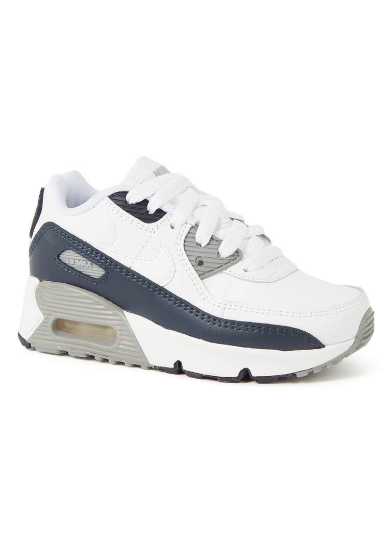 Trots Beheer Ophef Nike Air Max '90 sneaker met leren details • Wit • de Bijenkorf