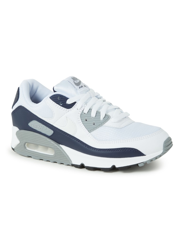 Ministerie Ontwikkelen fantoom Nike Air Max 90 sneaker met leren details • Wit • de Bijenkorf