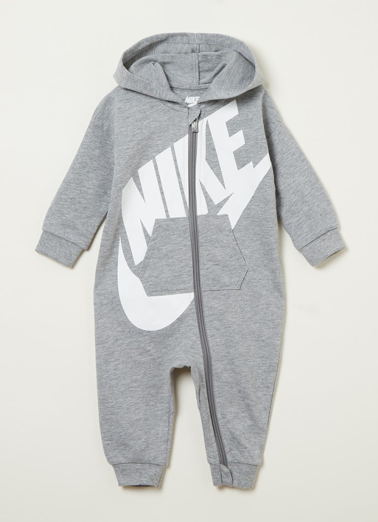 Nike - Babypak met capuchon en logoprint  - Grijsmele