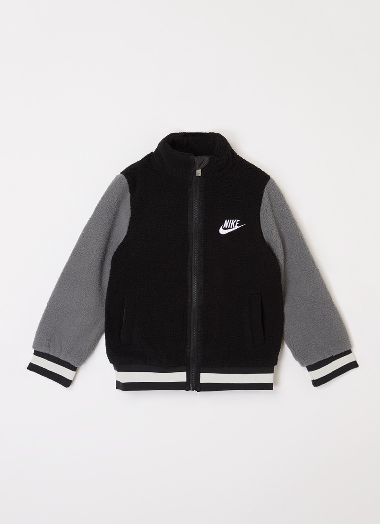 Nike - Baseball jack van teddy  - Zwart