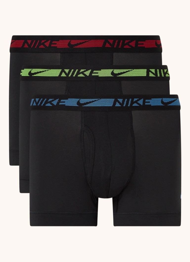 Nike - Boxershort met Dri-Fit en logoband in 3-pack - Zwart