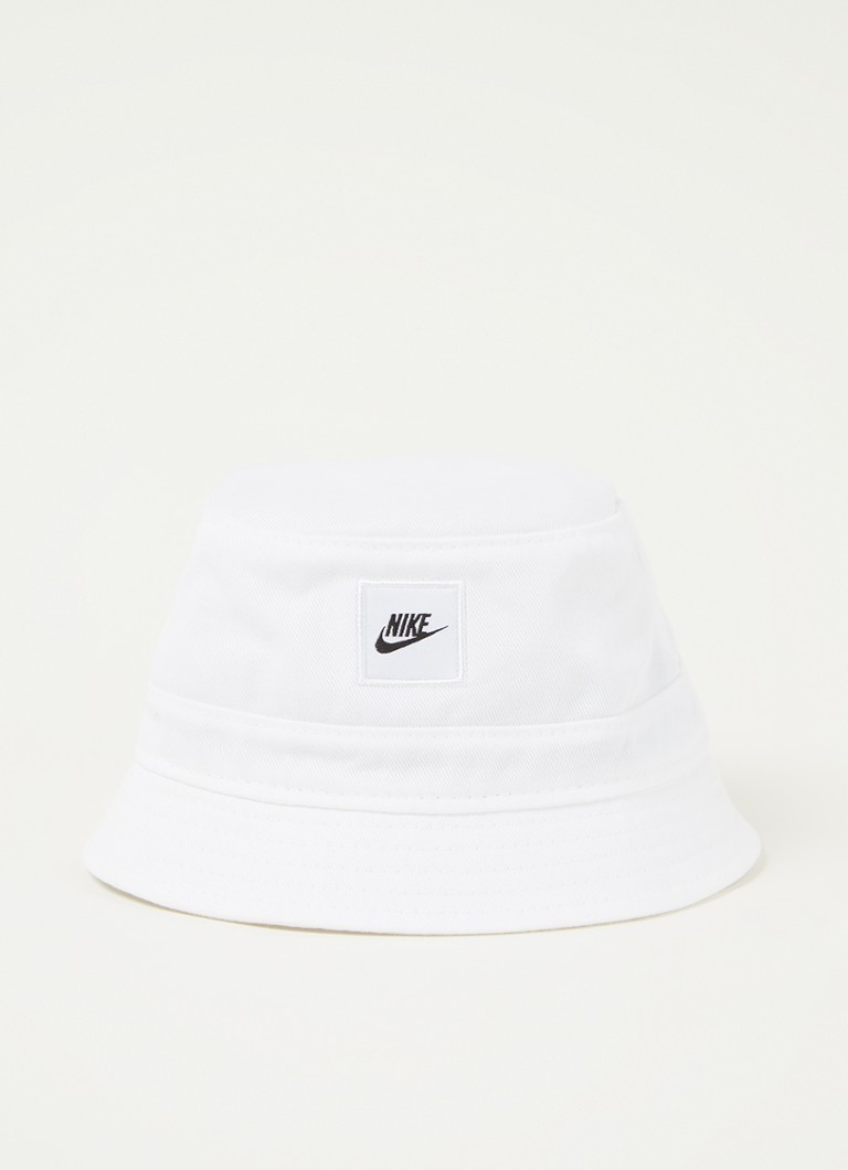 Ramkoers analyseren dronken Nike Bucket hoed met logo • Wit • de Bijenkorf
