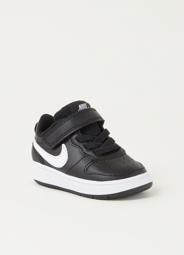 Nike Court Borough Low Babyschoentje Van Leer Zwart De Bijenkorf