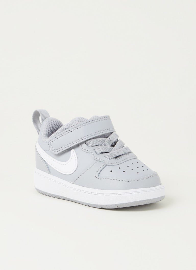 Nike Court Borough Low Babyschoentje Van Leer Grijs De Bijenkorf