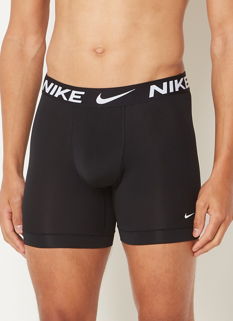 Nike - Essential boxershorts met Dri-FIT logoband in 3-pack - Zwart