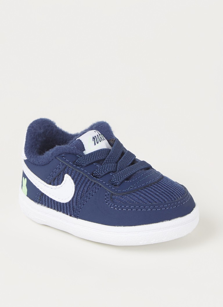 Nike - Force 1 SE babyschoentje met leren details  - Royalblauw