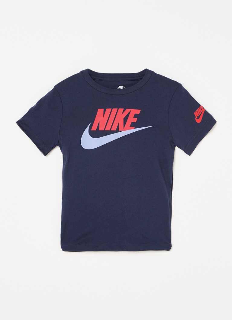 Nike - Futura T-shirt met logoprint - Donkerblauw