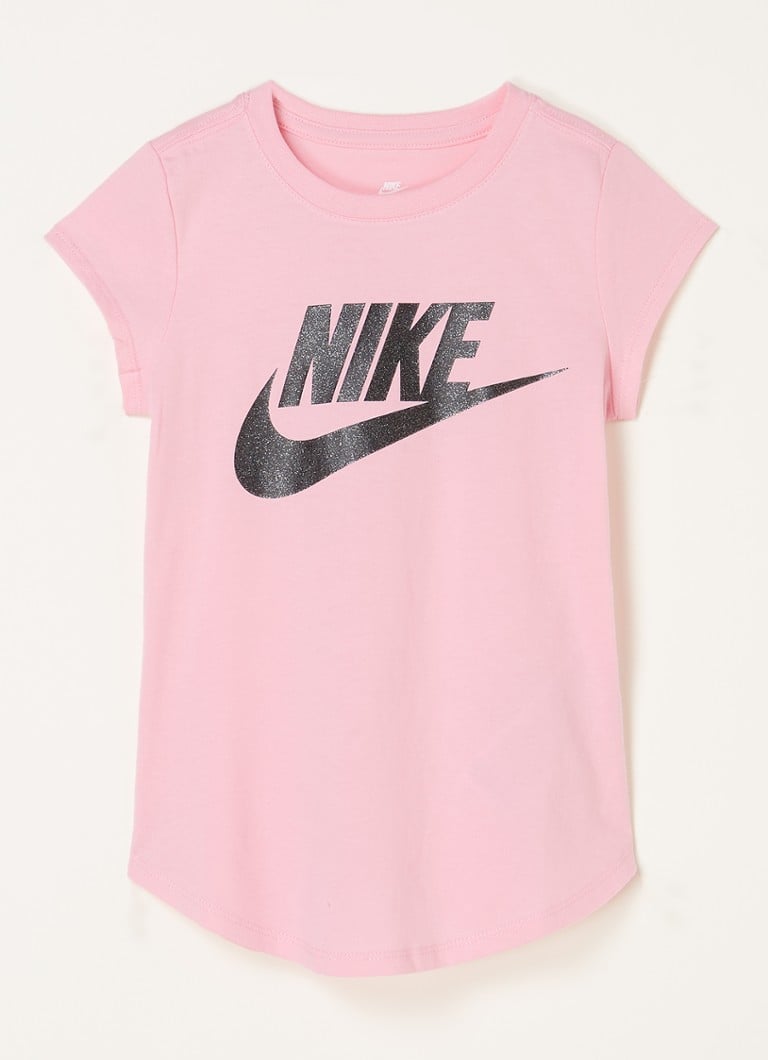 Nike - Futura T-shirt met logoprint - Roze