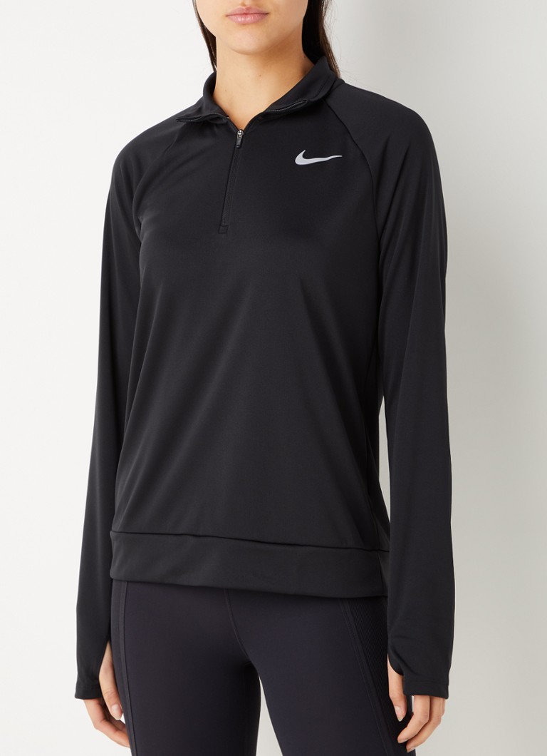 Amerika einde pakket Nike Hardloop longsleeve met Dri-FIT en logo • Zwart • de Bijenkorf