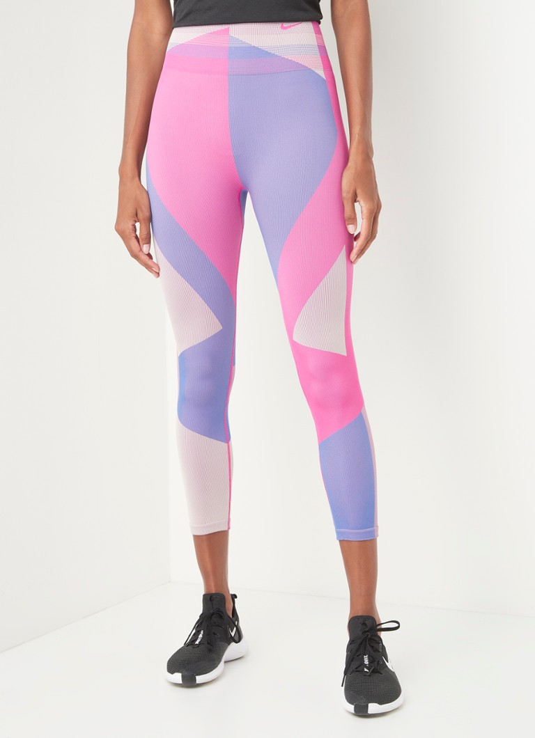 Nike - High waist cropped trainingslegging met Dri-FIT - Roze