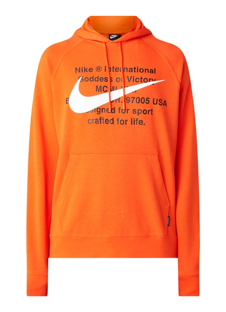 conversie oase Glimlach Nike Hoodie met logoprint • Oranje • de Bijenkorf
