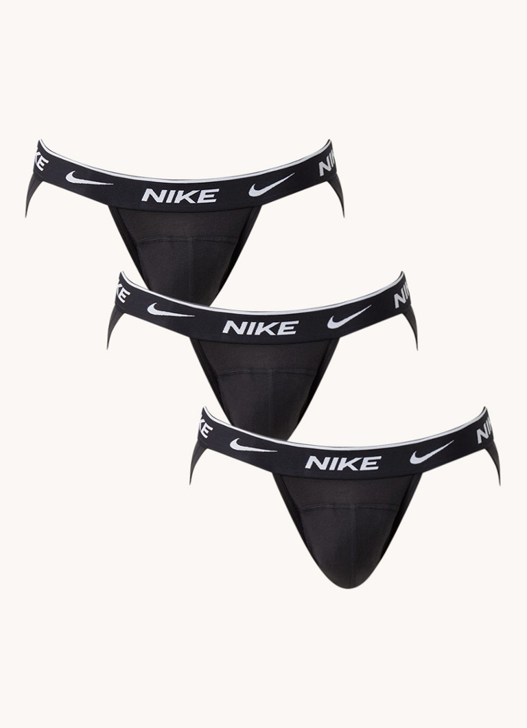 Nike Jockstrap slip met logoband in 3-pack â¢ Zwart â¢ de Bijenkorf